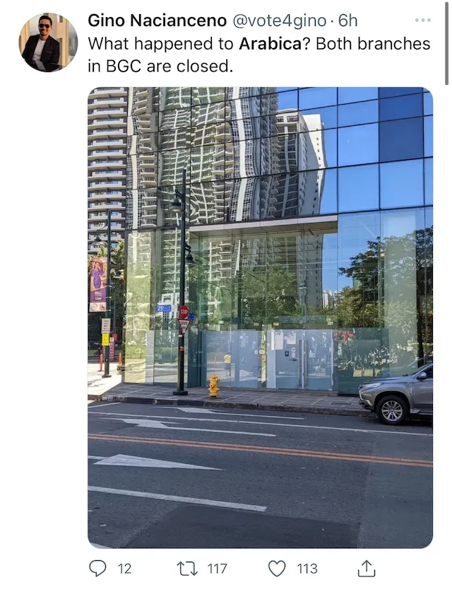 菲律宾%arabica突然全部关门 阿拉比卡咖啡官方账号突然注销？！