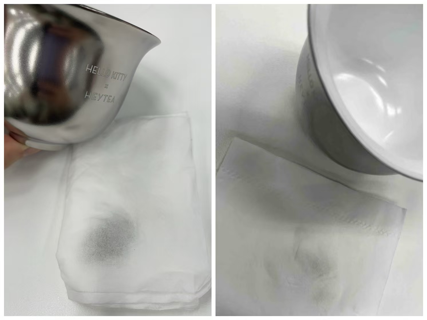 一擦掉色！喜茶茶碗质量堪忧？！