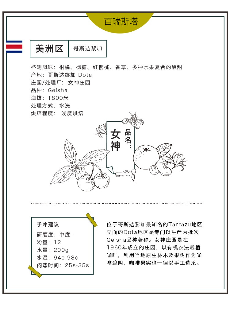 咖啡庄园介绍：哥斯达黎加女神庄园 咖啡豆 的详细介绍