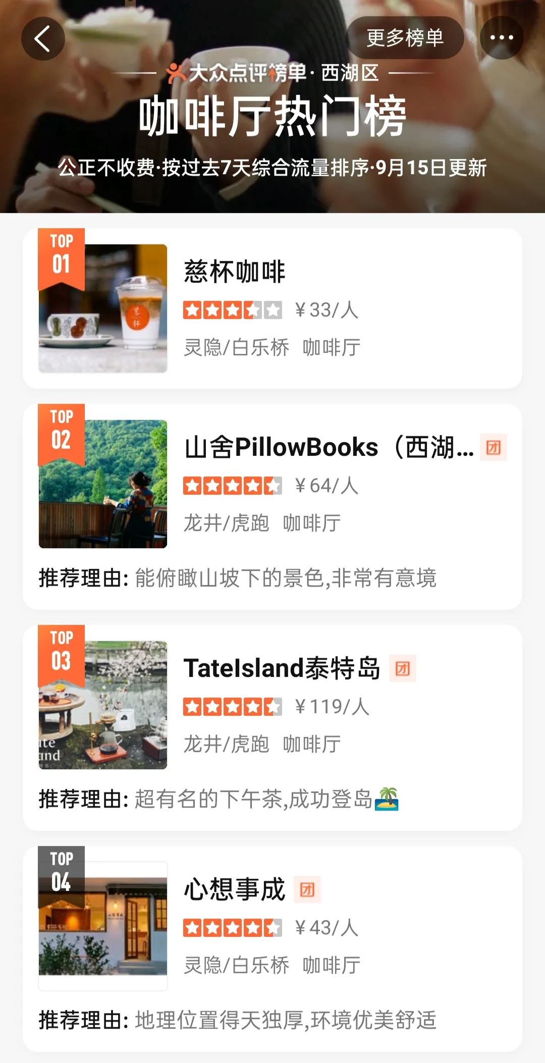 杭州咖啡馆西湖街排名第一的是哪家店?心想事成咖啡馆抄经书好吗